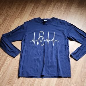 Port and Company Navy Blue Long Sleeve Top Medical